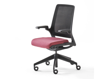 SELF - Upholstered mesh office chair with castors with 5-Spoke base by ESTEL GROUP - view 2